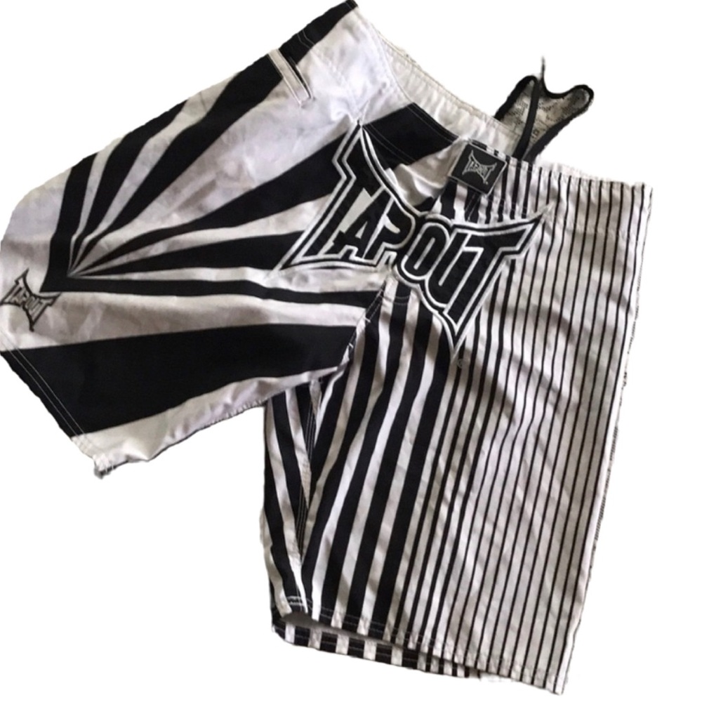 Men’s TAPOUT MMA Summer stripe cargo shorts SWIM TRUNKS BOARDSHORTS